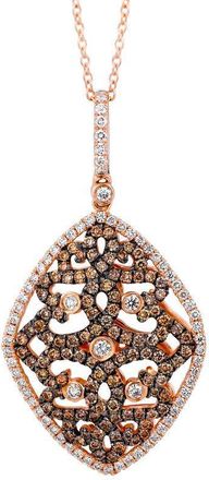 Le Vian Ladies Chocolate Strawberry Lace Necklaces set in 14K Strawberry Gold