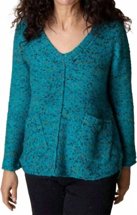 Habitat Confetti Swing Pocket Pullover Sweater In Teal