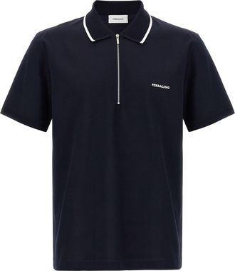 Ferragamo Logo Embroidery Polo Shirt