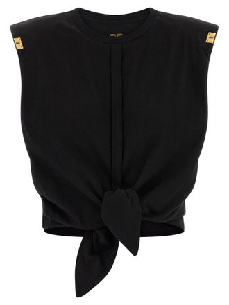 Elisabetta Franchi knoop T-shirt