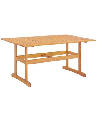 ModWay Discontinued Modway Hatteras 59 Rectangle Outdoor Patio Eucalyptus Wood Dining Table
