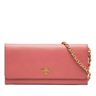 Prada Pre-owned Prada Saffiano Wallet On Chain Ladies 7PFV7ZH0R5FDCND0