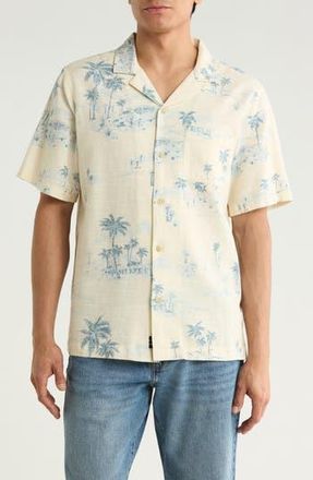 Lucky Brand Scenic Print Camp Shirt in Natural Multi Print at Nordstrom Rack, Size Xx-Large