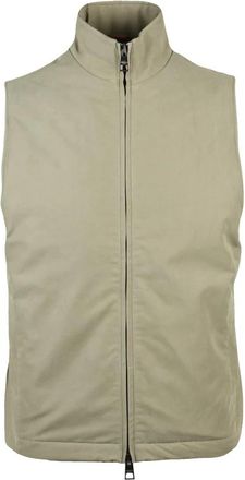 LUIGI BORRELLI NAPOLI Smanicato Vest - Heren - Bodywarmers - Beige - 2XL - Katoen - Jassen
