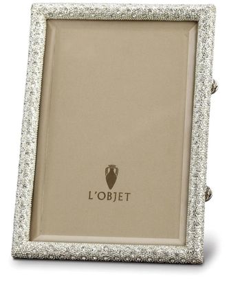 L'OBJET Cornice Rectangular Pave (10cm x 15cm) - Argento