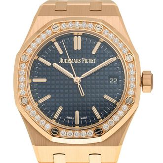 Audemars Piguet Royal Oak Automatic Diamond Blue Dial Ladies Watch 15551OR.ZZ.1356OR.02