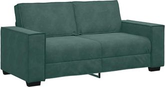 vidaXL Sofá de 2 plazas de terciopelo verde oscuro 140 cm vidaXL