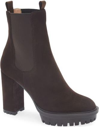 Gianvito Rossi Lug Sole Chelsea Boot in Moka at Nordstrom, Size 10.5Us