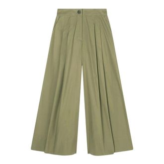 A|X Armani Exchange Wide Trousers, female, Green, Size: S Wide Trousers
