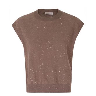 Herno Gilet in Maglia - - Knitwear - Donna - Marrone - S