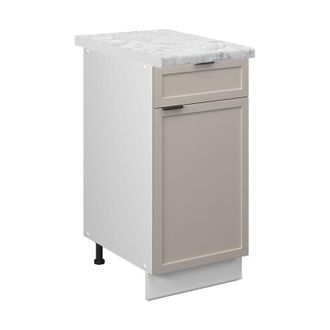 Vicco Mueble Bajo De Cocina Fame-line, Grisbeige, 40 Cm, Et M&aacute;rmol