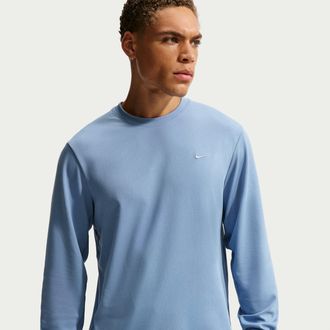 Nike Mens Primary Dri-FIT Long-Sleeve Versatile Top in Blue | FB8585-486