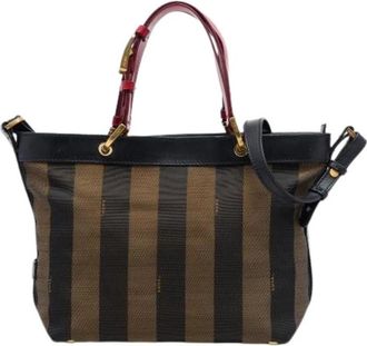 Fendi Pre-owned Canvas Satchel - Dames - Vintage Handtas - Veelkleurig - ONE Size - Leer - Vintage