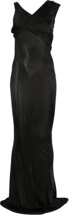Rick Owens draped sleeveless dress - Black