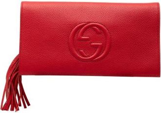 Gucci Pre-owned Clutches, female, Red, Size: ONE SIZE Pre-owned Clutch Bag