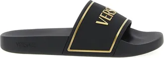 Versace Versace Logo Sandali Nero-Uomo