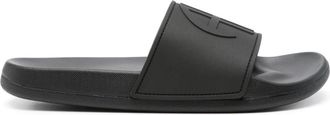 Anine Bing logo-embossed slides - women - Rubber/Rubber/Rubber - 36 - Black