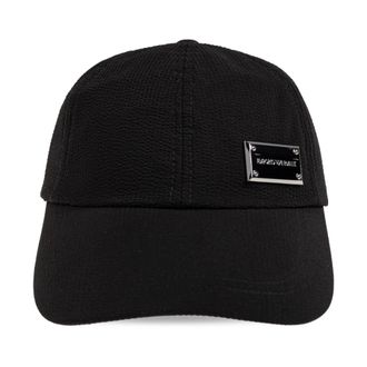 Emporio Armani Baseball Cap - Heren - Petten - Zwart - ONE Size - Leer - Accessoires