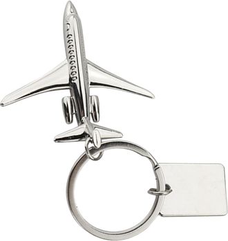 Generic Alloy Airplane Keychain - Premium Metal Textured Design, Lightweight Scratch Resistant Body, Creative Aviator Gift Symbolizing Sky Adventures | Keyrin