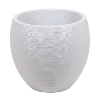 Eda Eda - Maceta Redonda Graphit O50cm - Capacidad 46l - Blanco Ceruse