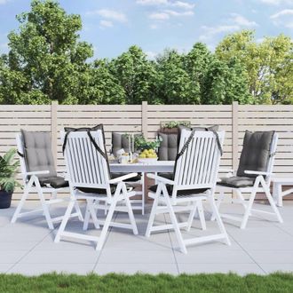 vidaXL Cojines De Silla Con Respaldo Alto 6 Uds Tela Oxford Gris Vidaxl
