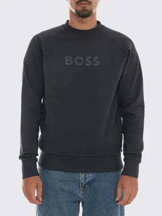 HUGO BOSS Regular Fit Crewneck Cotton Jumper with Tonal Logo