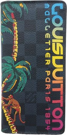 Louis Vuitton Black Navy Long Wallet (Bi-Fold) (Pre-Owned)