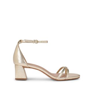 Steve Madden Womens Leather Rae 045 Sandals - Gold - Size UK 8