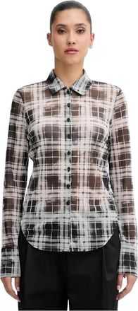 Karl Lagerfeld Geprint Shirt van Jersey - Dames - Overhemden - Veelkleurig - M - Polyester - Overhemden