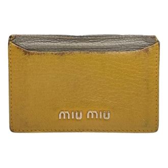 Miu Miu Portafoglio in pelle Pre-owned - - Pre-owned - Donna - Giallo - ONE SIZE