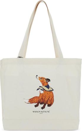 Maison Kitsun&eacute; Fox-print Tote Bag