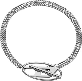 Diesel Stainless Steel Chain Bracelet - Bracelets - Unisex - Silver