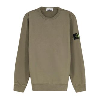 Stone Island Crewneck Sweatshirt - Heren - Sweatshirts - Groen - M - Katoen - Hoodies & sweatvesten