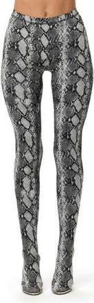 Naked Wardrobe Print Toe Leggings in Grey Snakeskin at Nordstrom Rack, Size X-Large