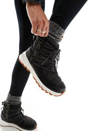 The North Face Thermoball - Stivali stringati isolanti bianchi e neri-Nero