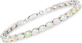 Ross-Simons Ethiopian Opal Tennis Bracelet in Sterling Silver