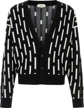 Versace Black V Neck Cardigan