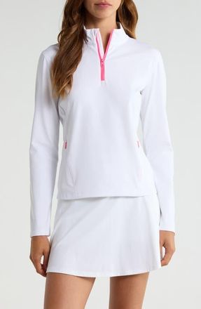 G/Fore Quarter-Zip Performance Pullover in Snow at Nordstrom, Size X-Large