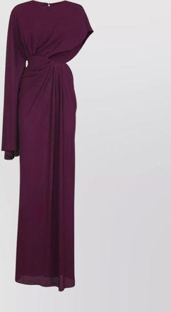 Giambattista Valli one shoulder floor-length dress with cut-out waist