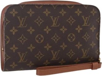 Louis Vuitton Pre-owned Clutches, female, Brown, Size: ONE SIZE Pre-owned Vintage Canvas Clutch