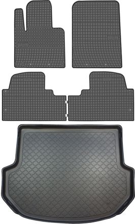 OEM Juego De Alfombrillas De Goma Para Coche Y Maletero Para Hyundai Santa Fe Iii Dm Suv (2015-07.2018)