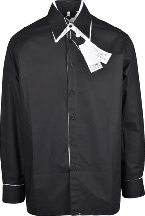 Maison Margiela Overhemden, Heren, Zwart, L, Katoen, Camicia Over