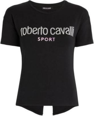 Roberto Cavalli Sport Logo Cotton T-Shirt, Size Large