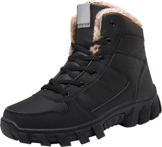 Generic bargains of the day sale my orders Mens Winter Boots Waterproof Warm Snow Boots Non-Slip Outdoor Trekking Shoes High Top Triners Lace Up Safety Boots 