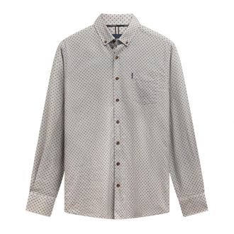 State of Art Regular Fit Casual Shirt - Heren - Casual Overhemden - Bruin - M - Katoen - Overhemden