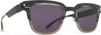 Mykita Raymond SUN zonnebril in grijze strepen - unisex - Zonnebrillen - Grijs - 51 MM - Accessoires