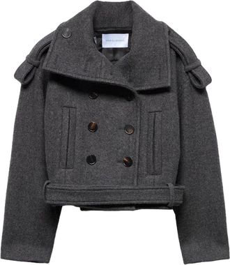7 For All Mankind Double Breasted High Neck Shortcoat 7nee0h57