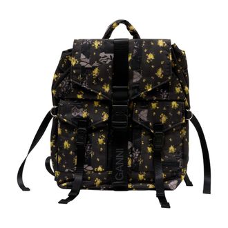 Ganni Womens Re Tech Backpack Black Synthetic