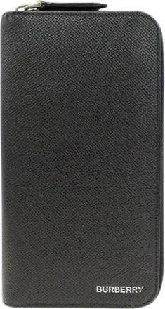 Burberry Pre-owned Long wallet (bi-fold) - Heren - Vintage Accessoires - Zwart - ONE Size - Leer - Vintage