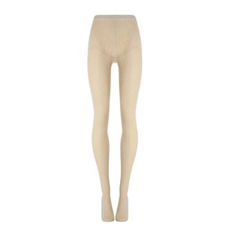 Wolford Grafische Bloemige Panty - Dames - Pantys - Beige - XS - Wol - Ondergoed